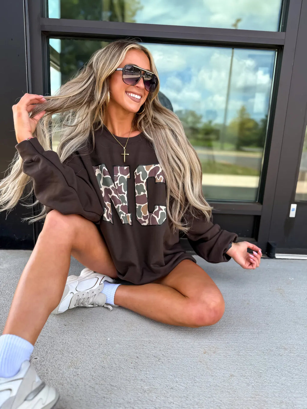 Dark Chocolate + Gray Crew - Camo State IN STOCK