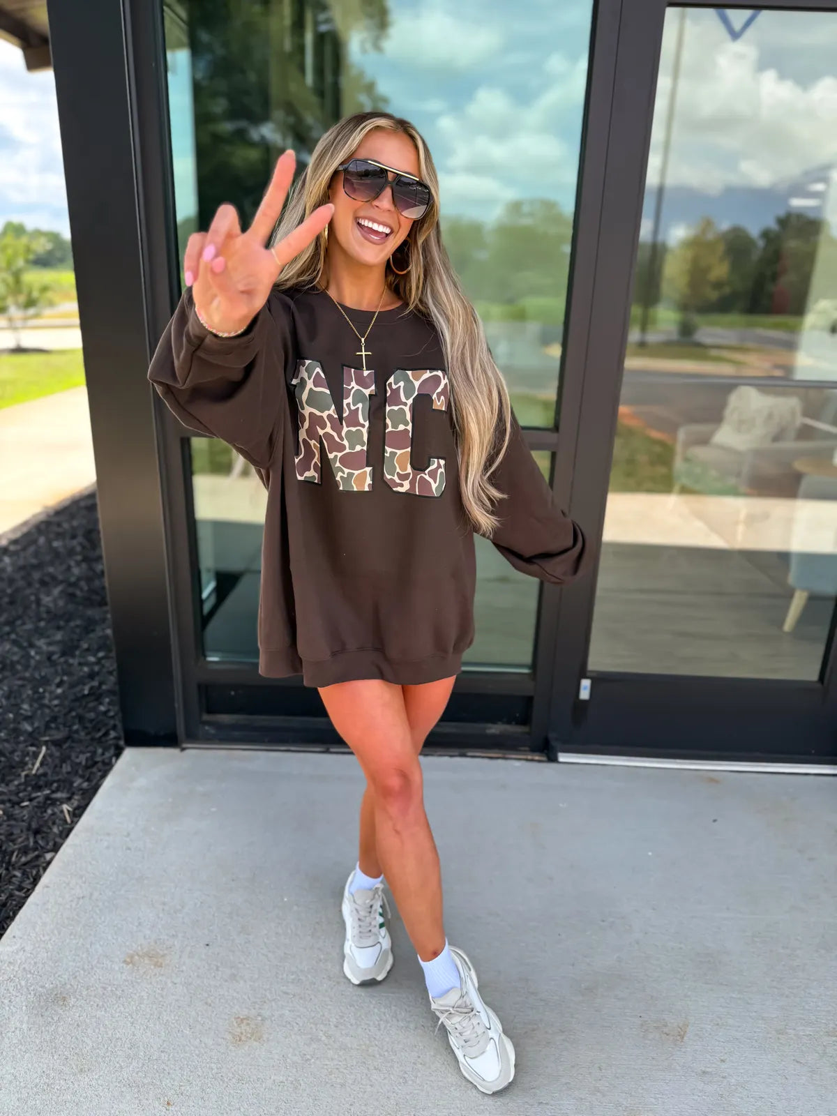 Dark Chocolate + Gray Crew - Camo State IN STOCK